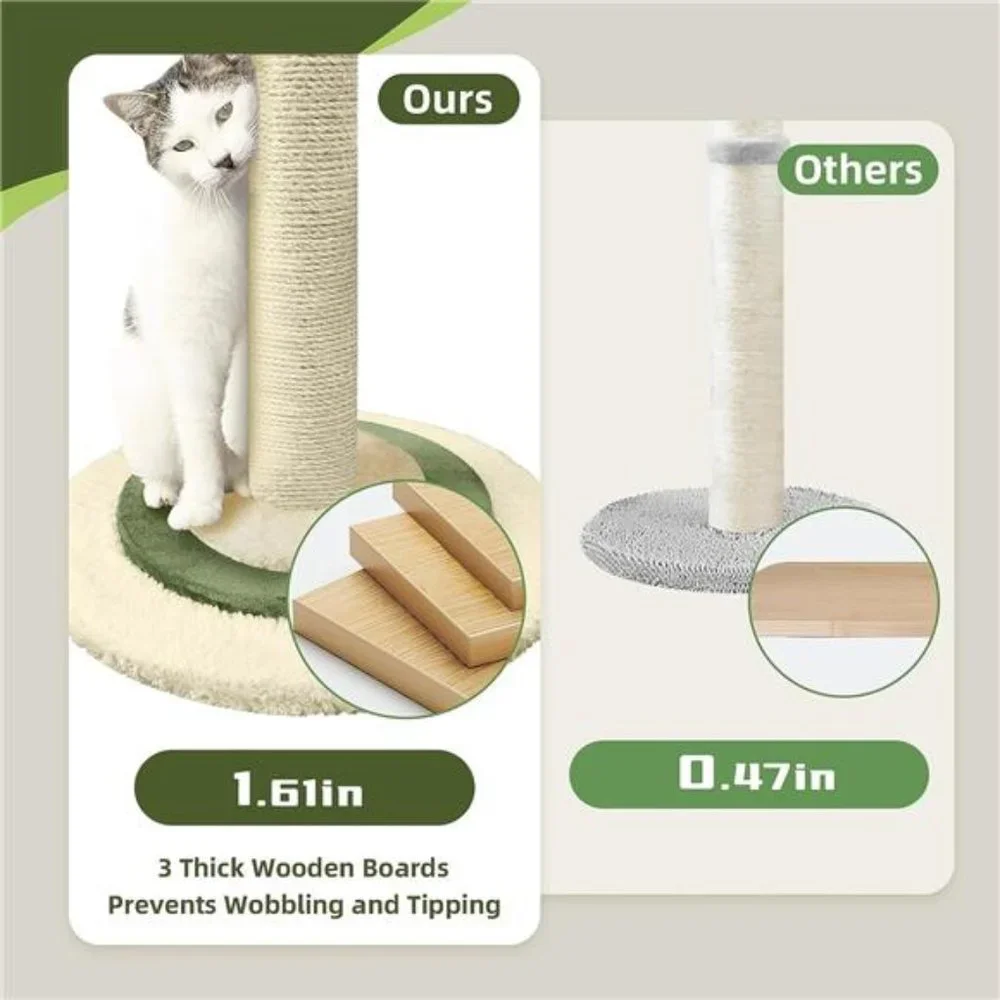 Cat Scratching Post, Stable Cat Scratch with Hanging Ball, 36''